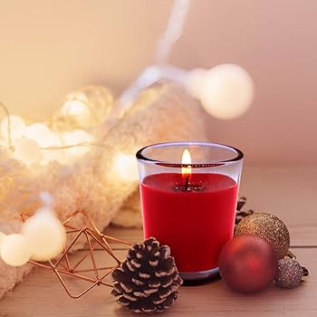 candle✣candle Amazon.com: 20 Packs Red Votive Candles with Clear Glass